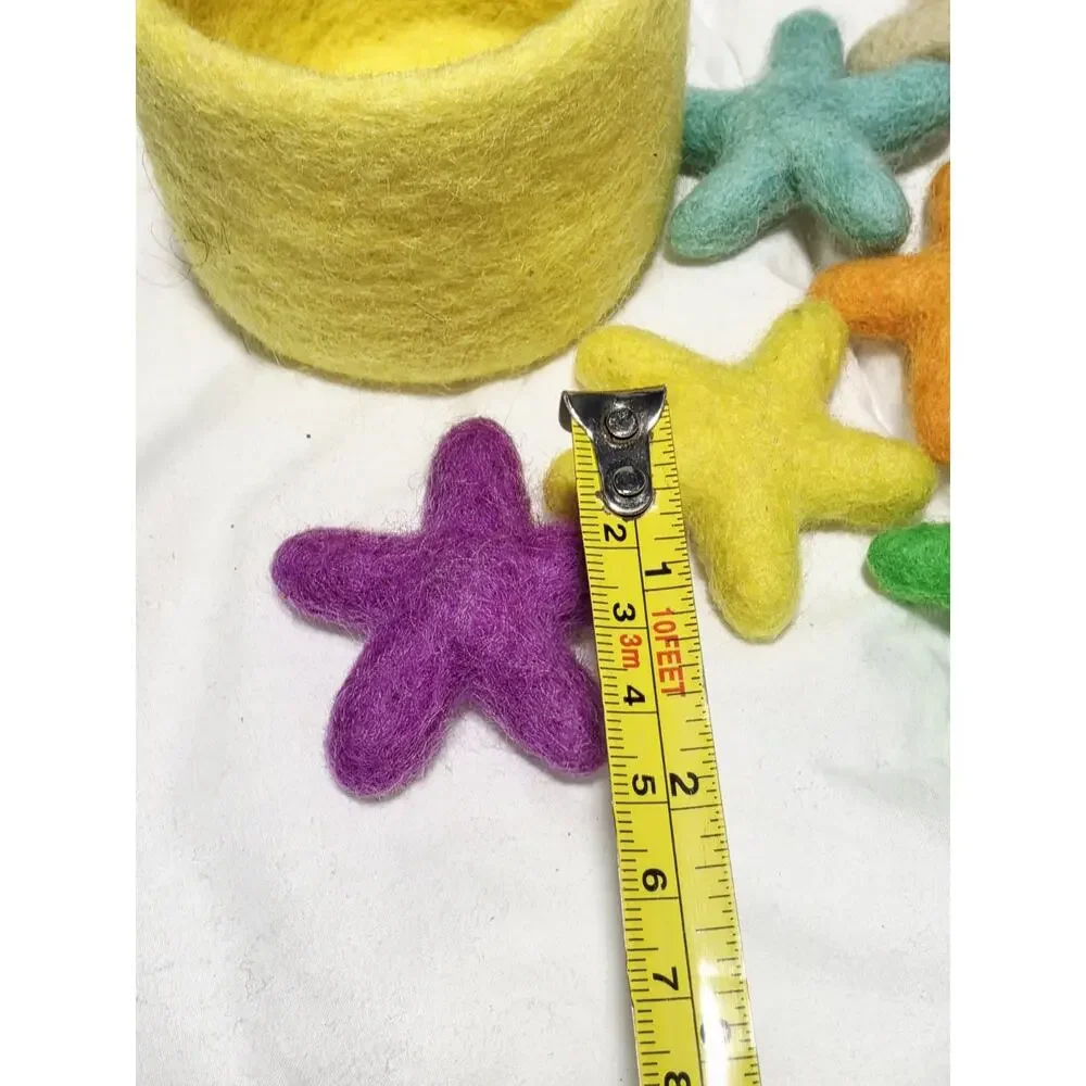 Lovevery Transfer Wool Felt Stars Felt Basket Play Kit No Tweezers Baby Learning